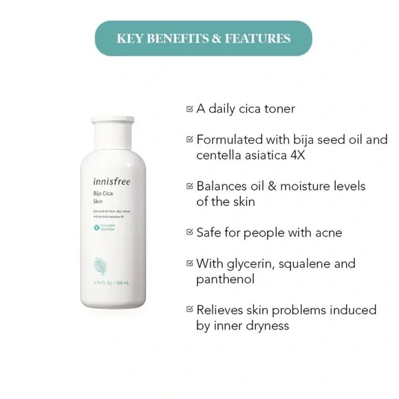 Innisfree Cica Toner with Bija Seed Oil - Picture 3 of 12